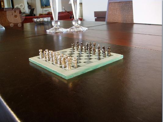 PoulaTo: Σκάκι Γυάλινο Χειροποίητο Πιόνια Ορειχάλκινα Ακρίβεια Κοπής 0,001mm Tορνοφρέζα Ωρολογοποιΐας